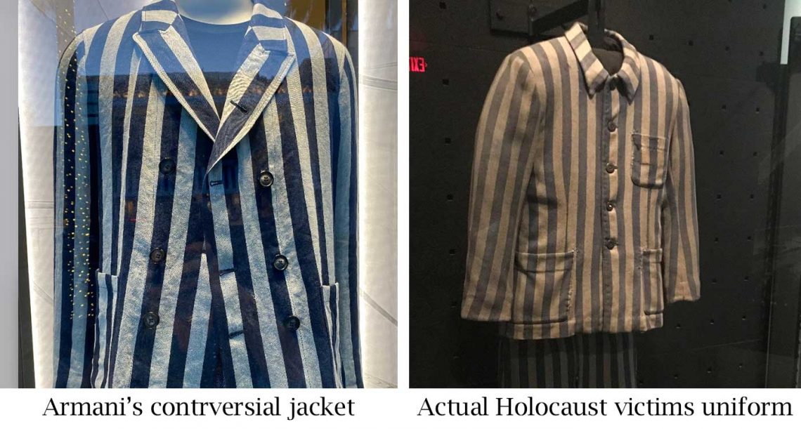 Armani removes 'offensive' jacket resembling Holocaust camp uniform